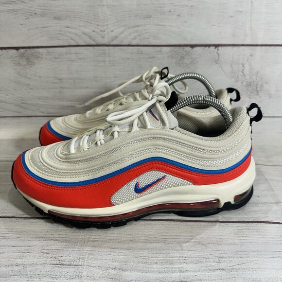 Nike Air Max 97 Shoes Women 9.5 Double Swoosh 2022 DV2222 100 Red Blue White - Picture 3 of 8